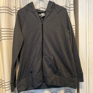 Daisy Fuentes Charcoal Zip-Up Jacket